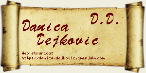 Danica Dejković vizit kartica